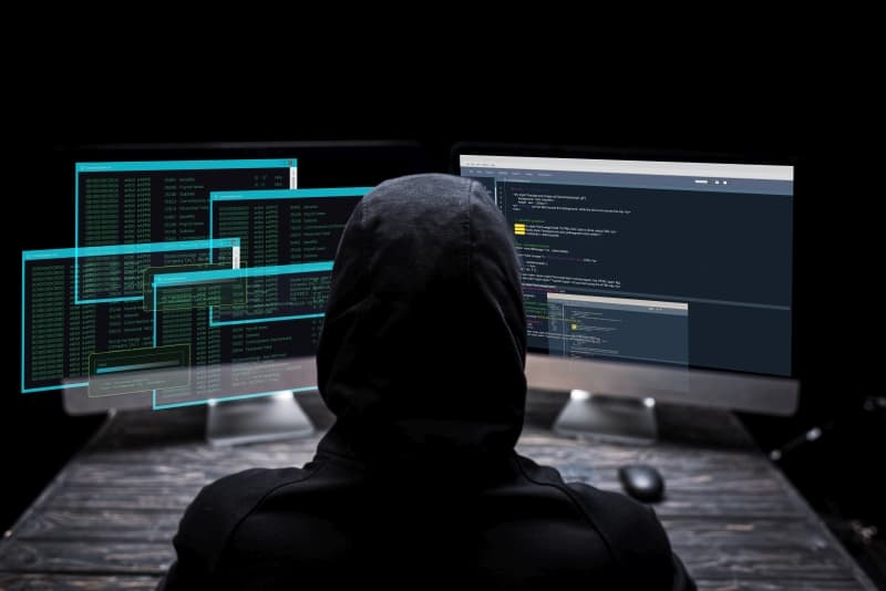 hacker in front of computer