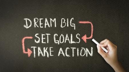 dream big set goals take action
