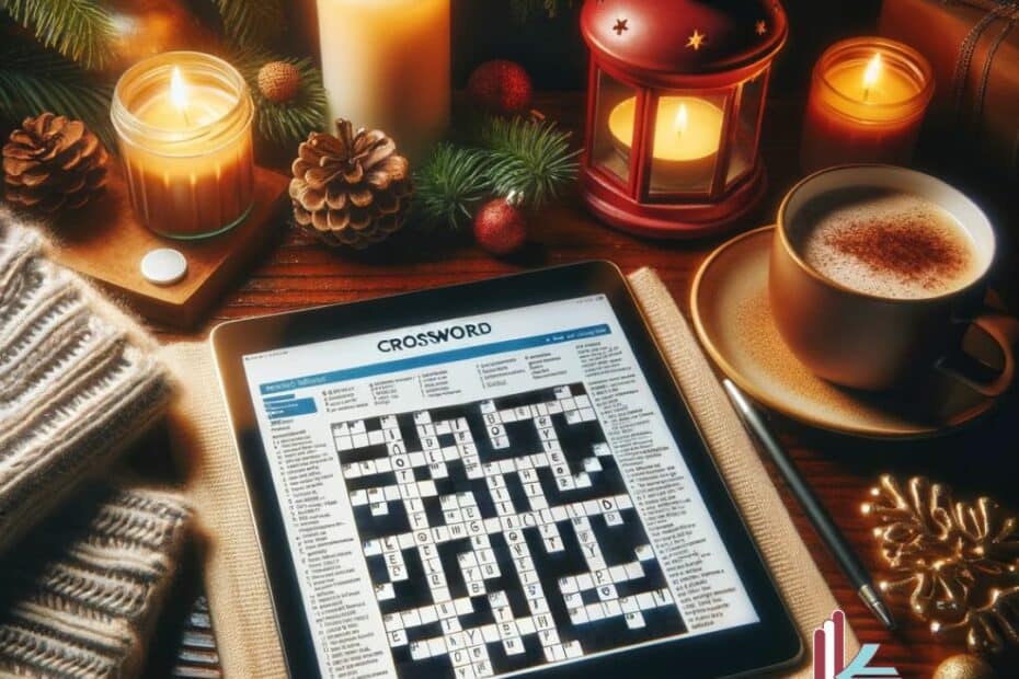 a holiday theme showing a crossword puzzle
